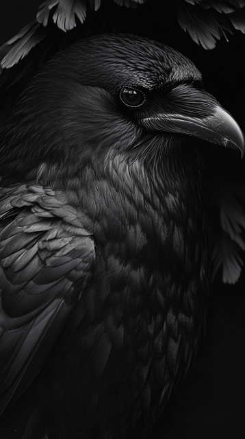 Free ai generated crow black bird illustration