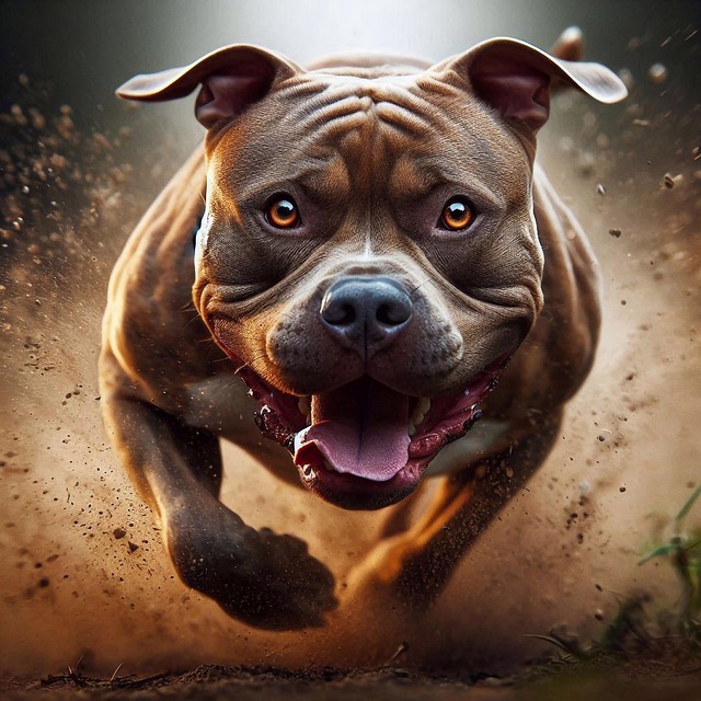Free ai generated pitbull dog illustration