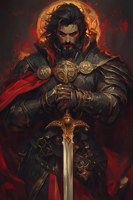 Download free HD stock image of Man Warrior Free man warrior knight illustration