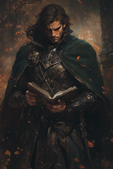 Free man warrior book illustration