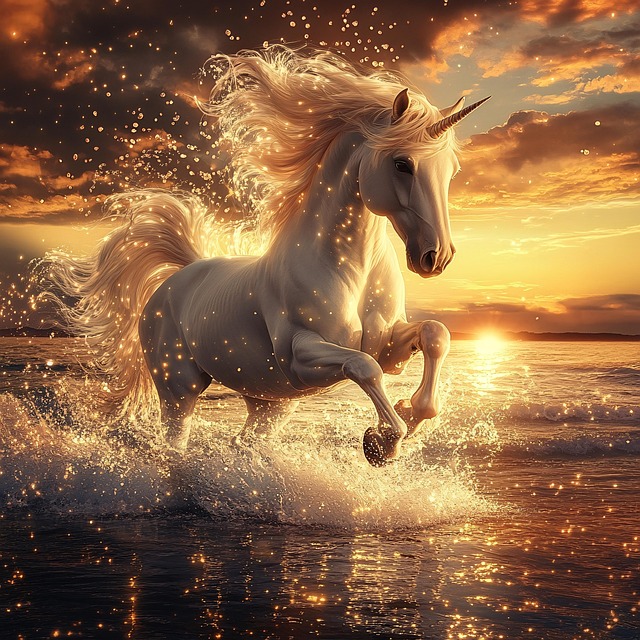 Free ai generated unicorn creature illustration