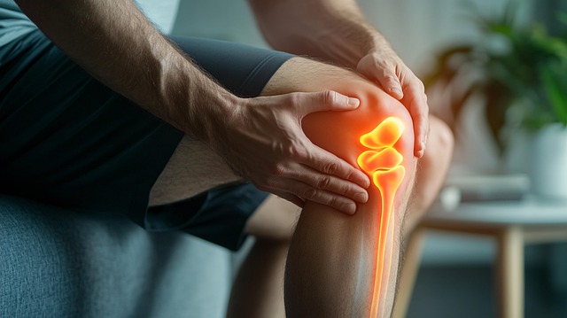 Free ai generated knee pain illustration