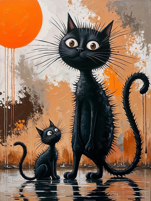Katze, Schablone, Kunst, Haustier