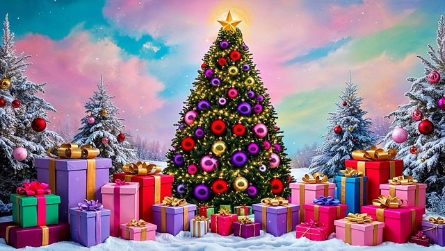 Free ai generated christmas tree illustration