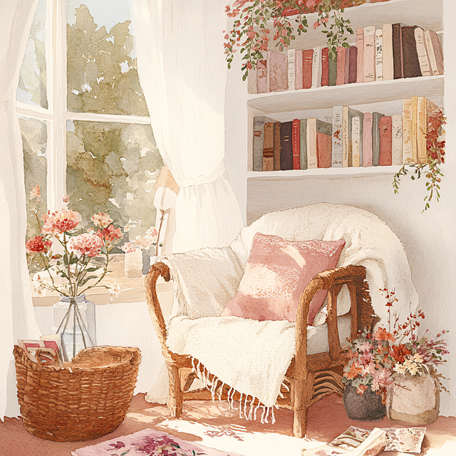 Free ai generated books cushions illustration