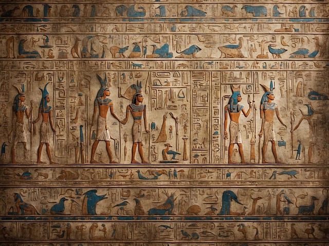 Free ai generated egypt hieroglyphs illustration