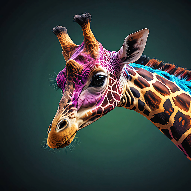 Free ai generated giraffe nature illustration