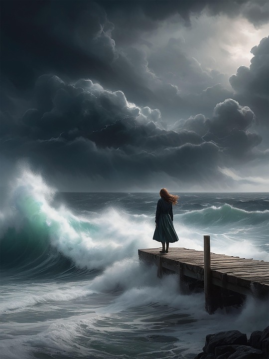 Download Storm, Woman, Sea. Royalty-Free Stock Illustration Image - Pixabay