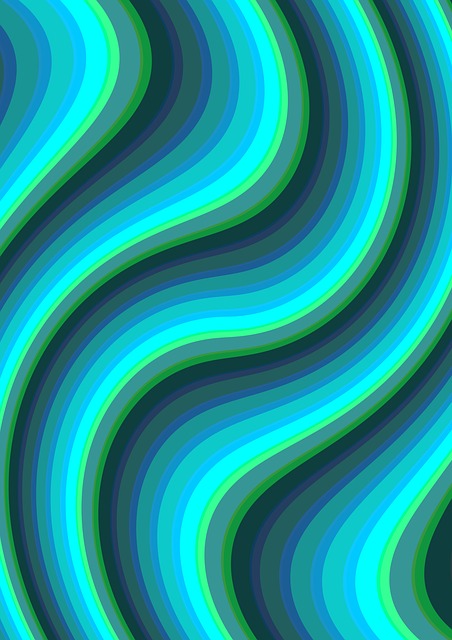 Free waves nature blue illustration