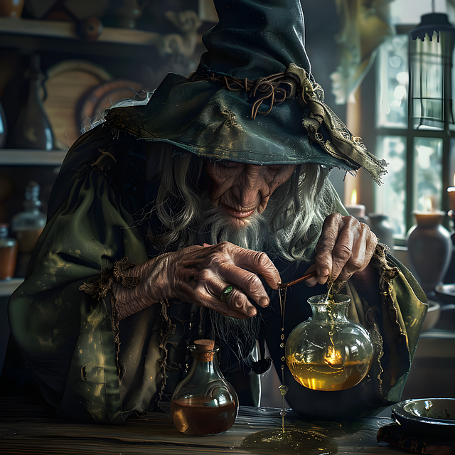 Free ai generated witch witchcraft illustration