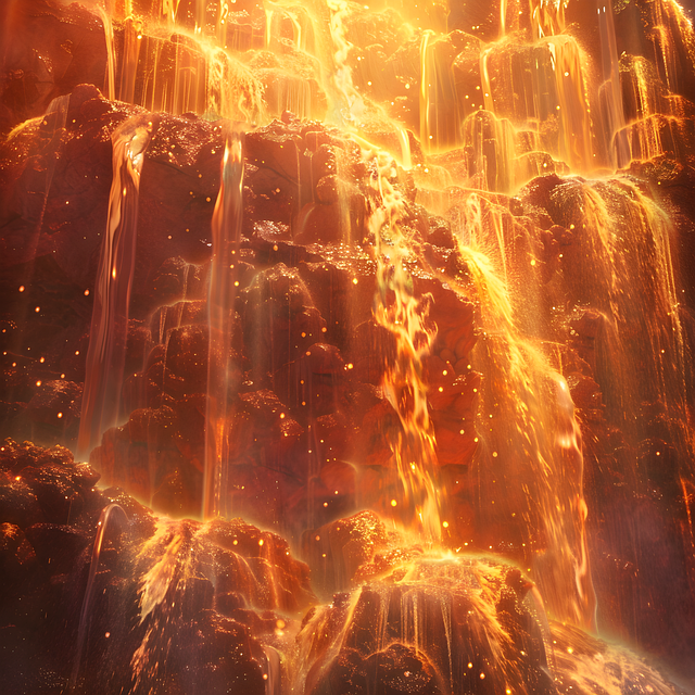 Free ai generated waterfall nature illustration