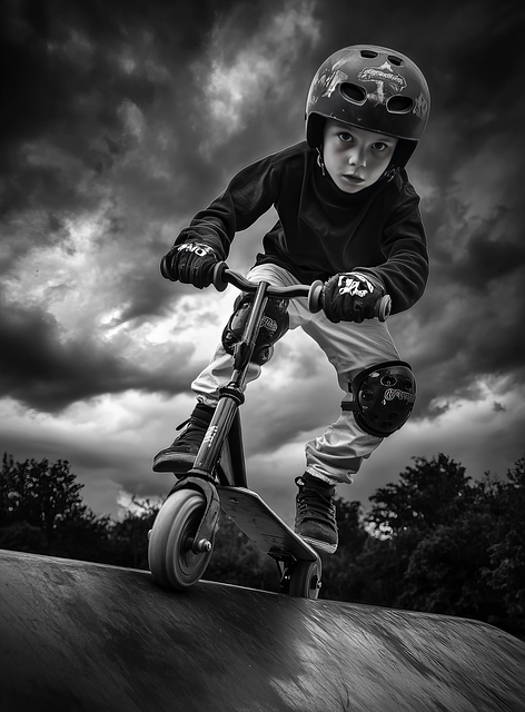Free ai generated child scooter illustration