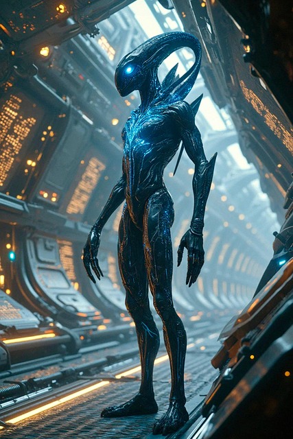 Free ai generated alien spaceship illustration