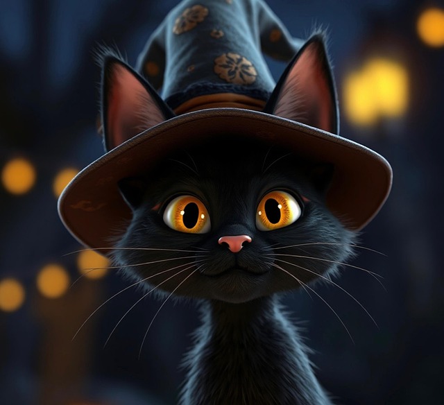 Ai Generiert, Katze, Hexen Hut