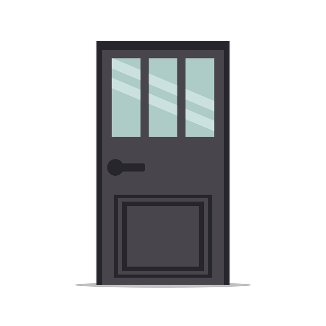 Free door wall building illustration