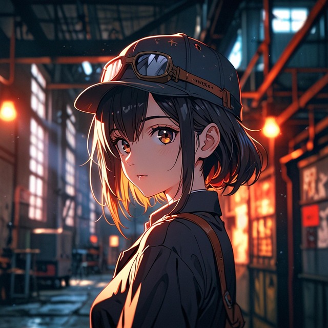 Free ai generated girl mechanic illustration