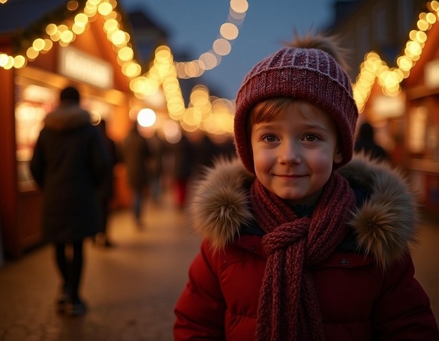 Ai Generiert, Kind, Weihnachten, Markt