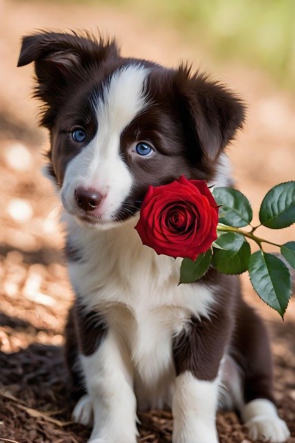 Free ai generated border collie dog illustration