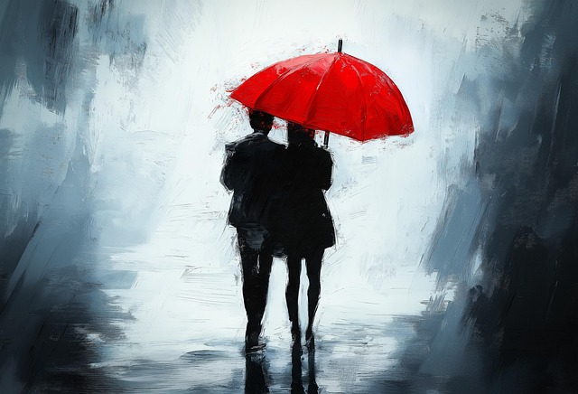 Download free HD stock image of Couple Umbrella Free couple umbrella love illustration