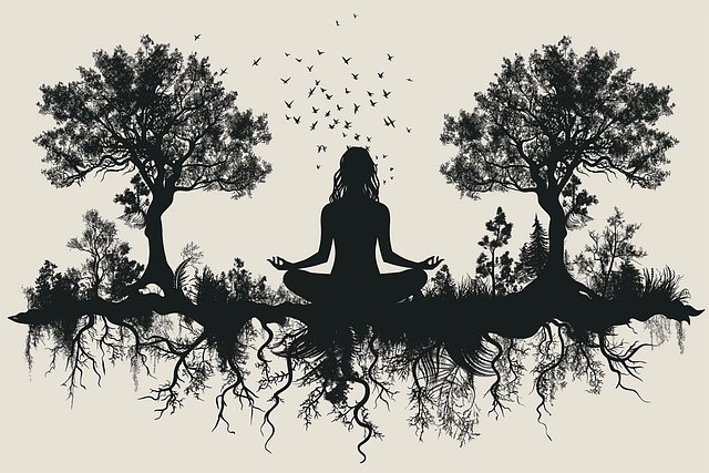 Free ai generated woman meditation illustration