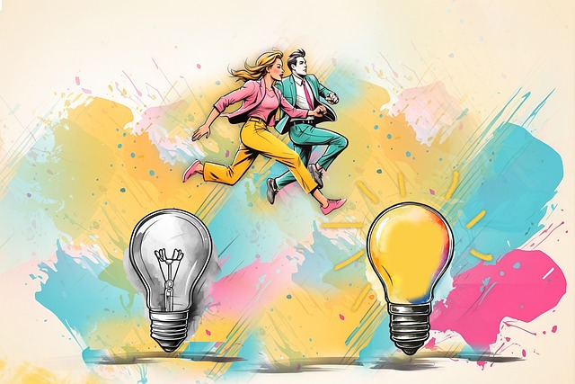 Free ai generated couple journey illustration