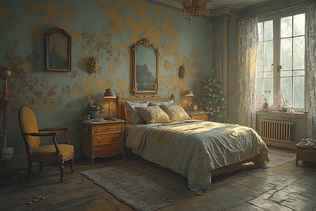 Free ai generated bedroom bed illustration