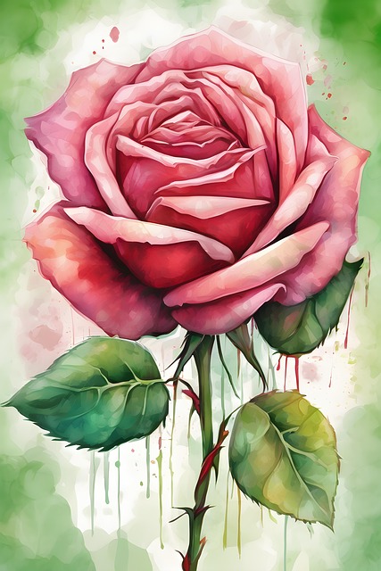 Free ai generated rose rose wallpaper illustration