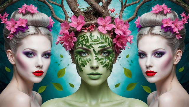 Free woman group fantasy illustration