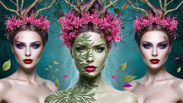Free ai generated woman tree illustration