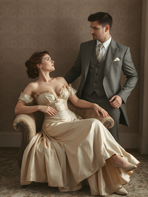 Download free HD stock image of Man Woman Free man woman regency illustration
