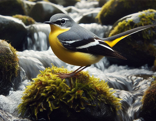 Ai Generiert, Graue Bachstelze, Vogel