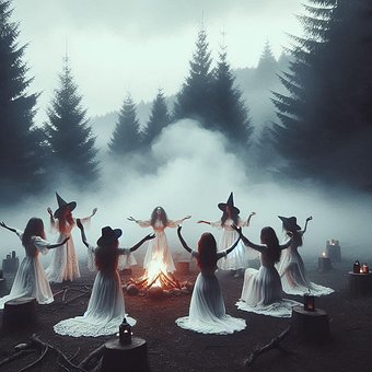 Free Witches Halloween illustration and picture