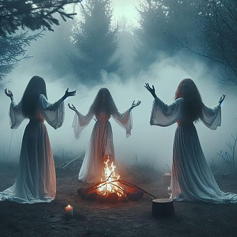 Free Witches Halloween illustration and picture