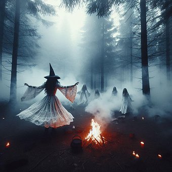Free Witches Halloween illustration and picture