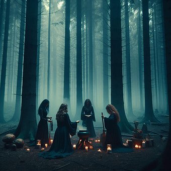 Free Witches Halloween illustration and picture