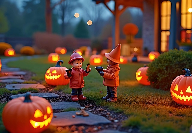 Halloween, Græskar, Ånd, Børn, Tal