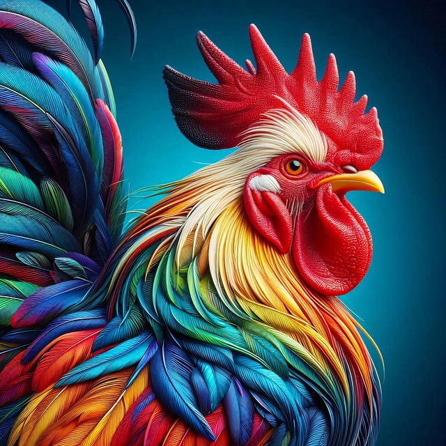 Free rooster feathers chicken illustration