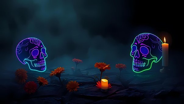 Dia De Morte, Mexicano, México, Laranja