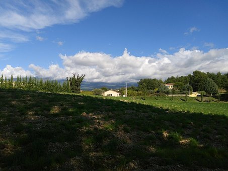 Natur, Berg, Himmel, Blau, Wolken, Feld