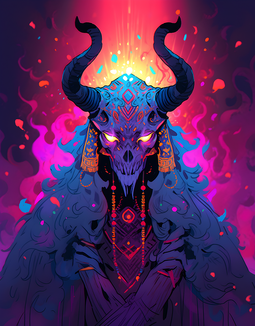 Free ai generated demon creature illustration
