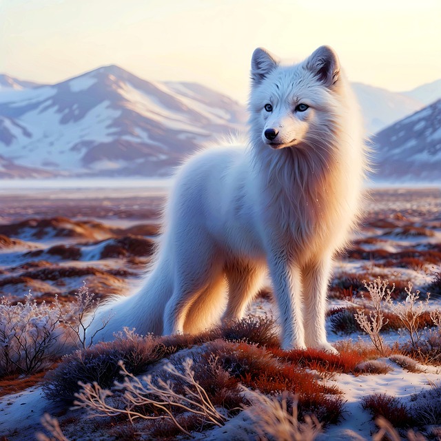 Free polar fox fox tundra illustration