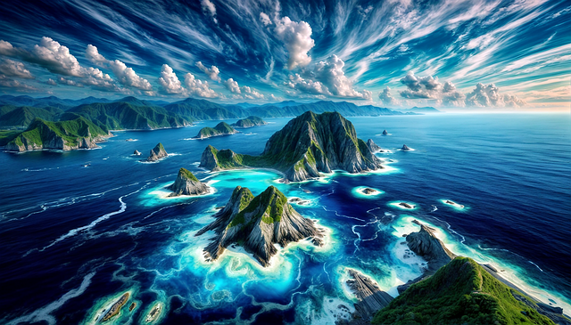 Free ai generated island nature illustration
