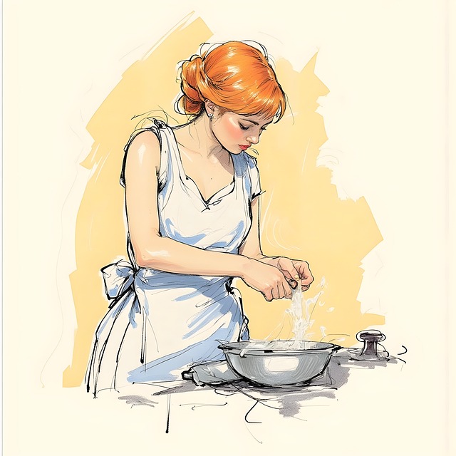 Free ai generated woman cook illustration