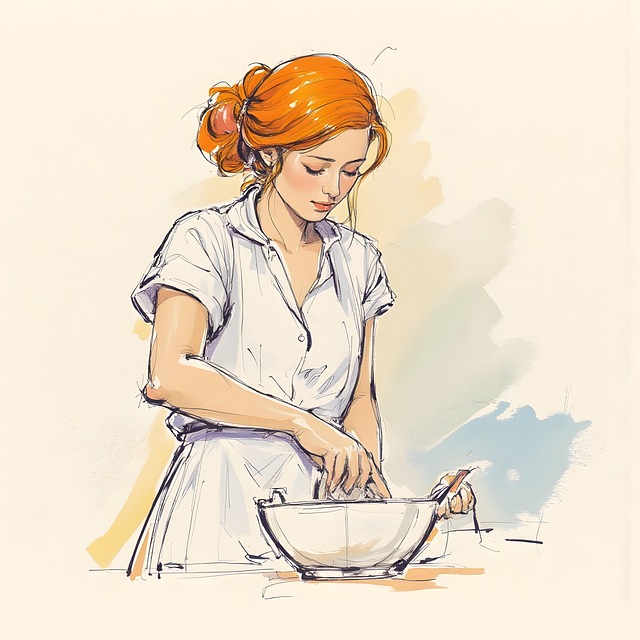 Free ai generated woman sketch illustration