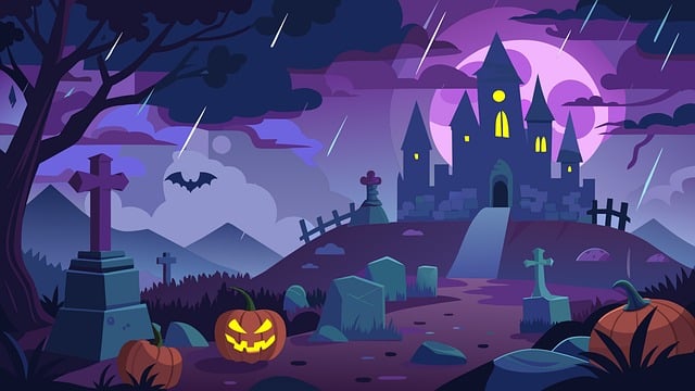 Download free HD stock image of Ai Generated Nature Free ai generated nature haunted castle vector