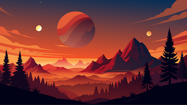 Free ai generated planet landscape vector