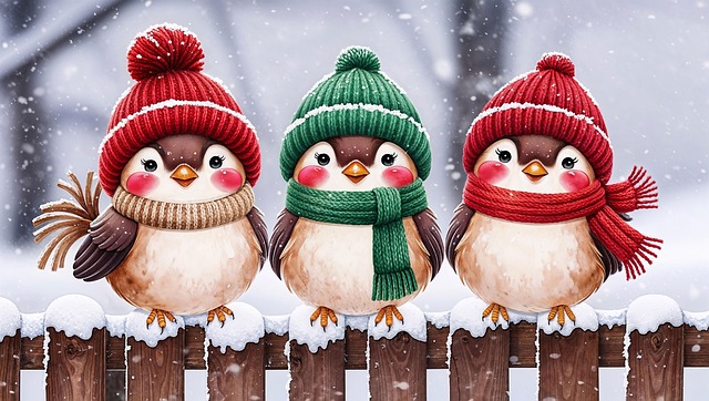 Download free HD stock image of Ai Generated Birds Free ai generated birds wooden fence illustration