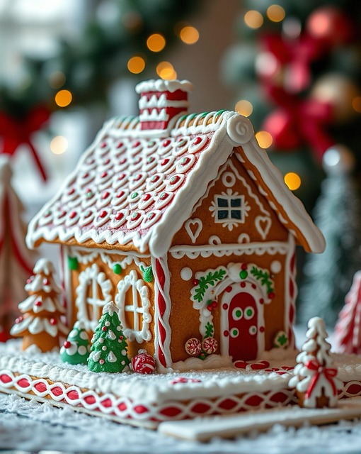 Free ai generated gingerbread house gingerbread illustration