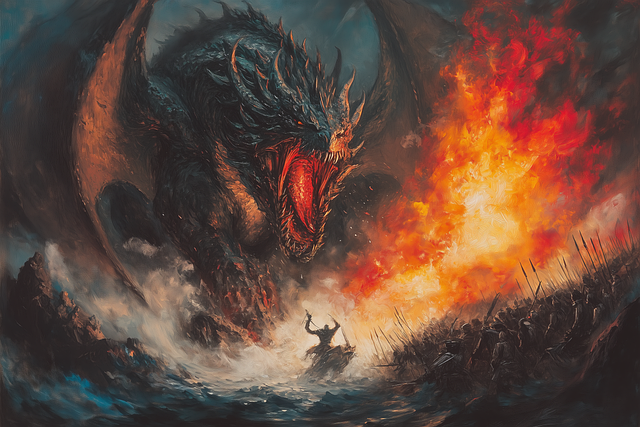 Free dragon reptile fantasy illustration