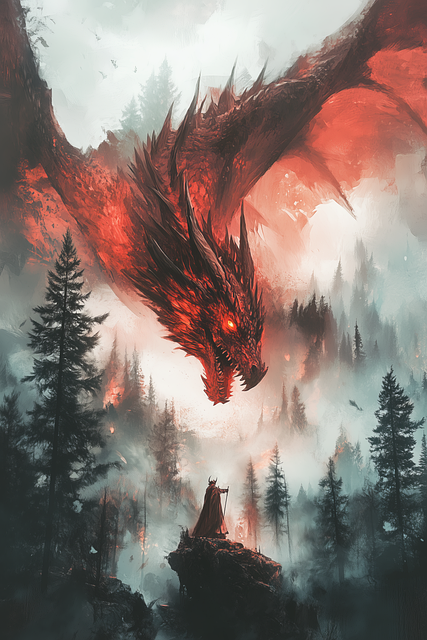 Free dragon reptile fantasy illustration